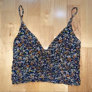 Urban Outfitters Floral Cropped Tank Top